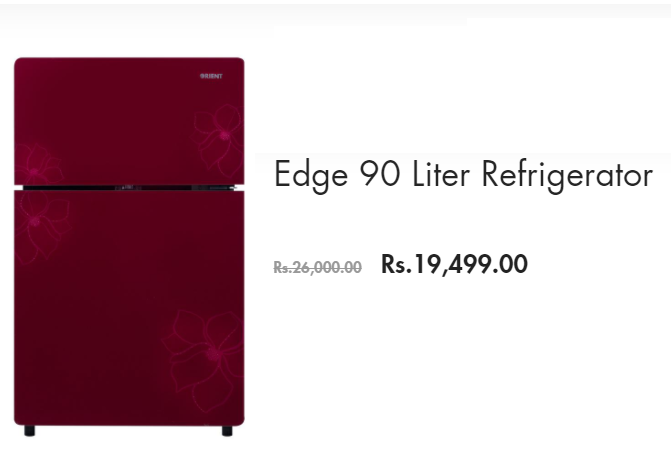 Orient Edge 90 Refrigerator Price In Pakistan 2019 New Fridge Model