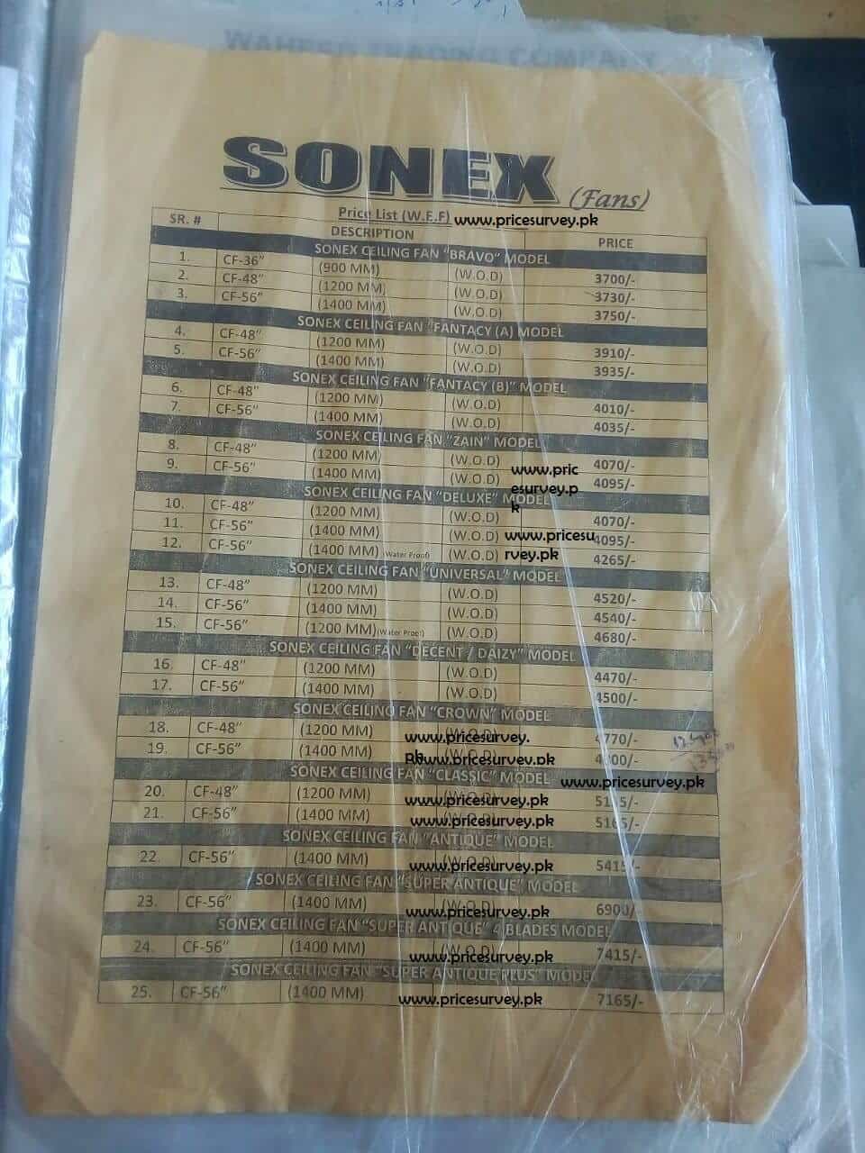 Sonex Fan Price In Pakistan 2019 Ceiling Exhaust Pedestal